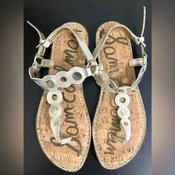 SAM EDELMAN GILLY T-STRAP SANDAL IN JUTE LEATHER - Picture 1 of 5